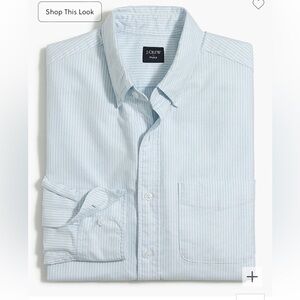 J crew ludlow blue white Slim flex oxford shirt